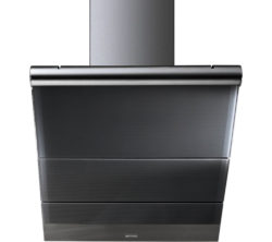 Smeg Linea KTS75CE Chimney Cooker Hood - Stainless Steel & Silver Glass